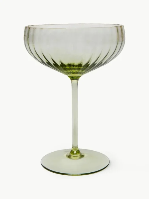 Handgemaakte champagneglazen Lyon, 2 stuks
