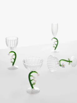 Handgemaakte champagneglas Botanica