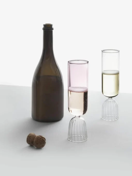 Handgemaakte champagneglazen Tutu, 2 stuks