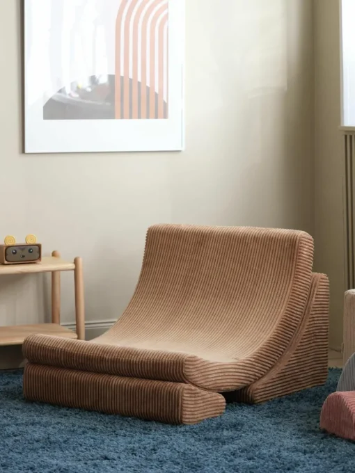 Handgemaakte corduroy kinderstoel Moon