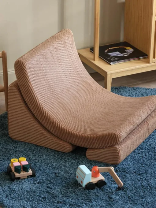 Handgemaakte corduroy kinderstoel Moon