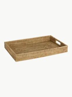 Handgemaakte decoratief dienblad Güle van rotan