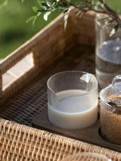 Handgemaakte decoratief dienblad Güle van rotan