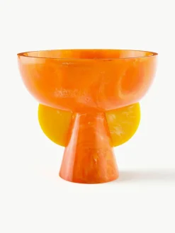 Handgemaakte decoratieve schaal Mustique in marmerlook