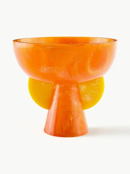 Handgemaakte decoratieve schaal Mustique in marmerlook