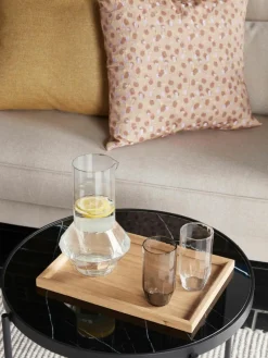 Handgemaakte decoratieve dienbladen Nature, set van 2