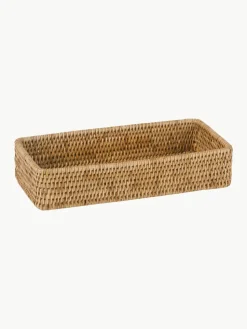 Handgemaakte decoratieve dienbladen Güle van rotan, 2-delig