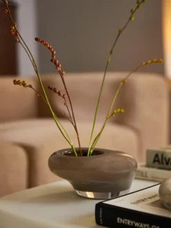 Handgemaakte decoratieve schaal Ashley van glas