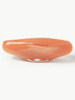 Handgemaakte decoratieve schaal Ashley van glas