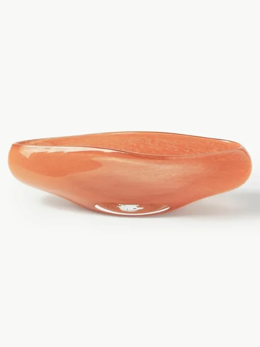Handgemaakte decoratieve schaal Ashley van glas
