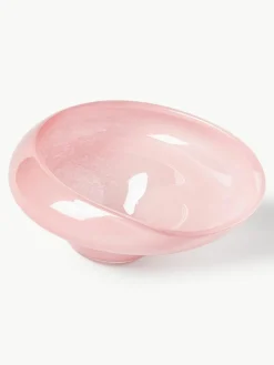 Handgemaakte decoratieve schaal Ashley van glas