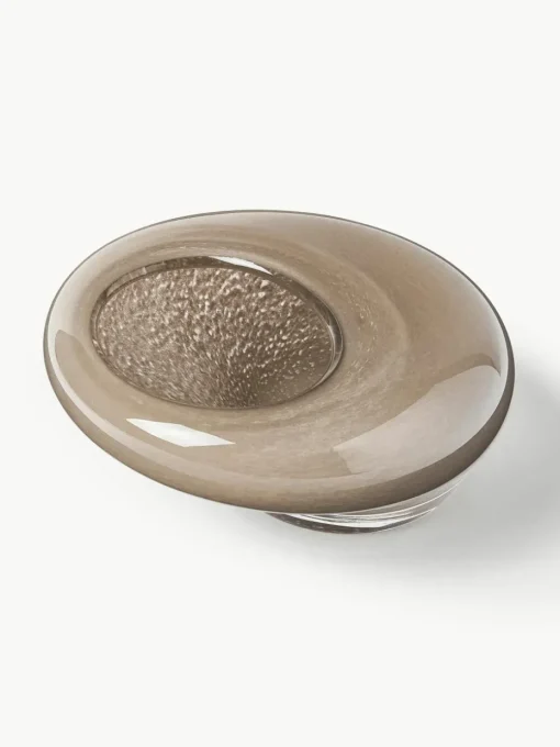 Handgemaakte decoratieve schaal Ashley van glas