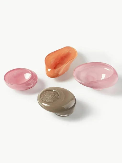 Handgemaakte decoratieve schaal Ashley van glas