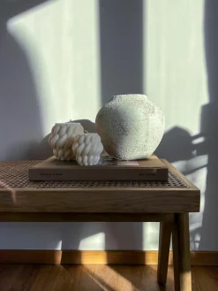 Handgemaakte design kaars Karla, H 9 cm