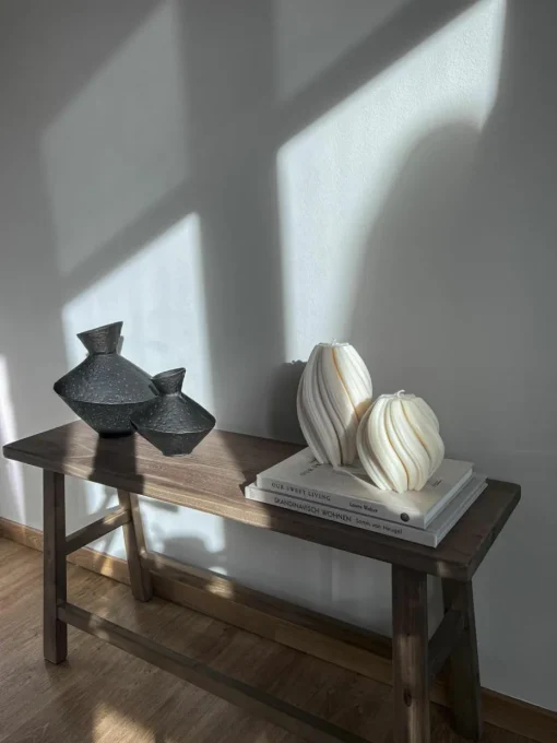 Handgemaakte design kaars Florence, H 9 cm