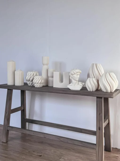 Handgemaakte design kaars Florence, H 9 cm