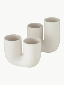 Handgemaakte design vazen Filicio van keramiek, set van 2