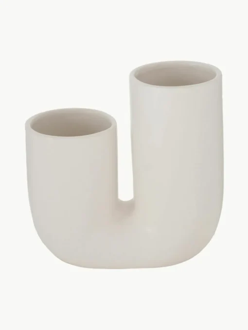 Handgemaakte design vazen Filicio van keramiek, set van 2