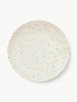 Handgemaakte dinerbord Nordic Vanilla, 4 stuks