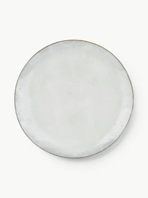 Handgemaakte dinerbord Nordic Sand, 4 stuks