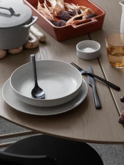 Handgemaakte dinerbord Nordic Vanilla, 4 stuks