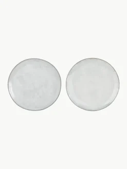 Handgemaakte dinerbord Nordic Sand, 4 stuks