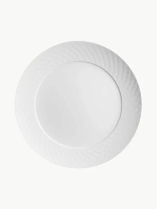 Handgemaakte dinerborden No. 41 van porselein, 2 stuks