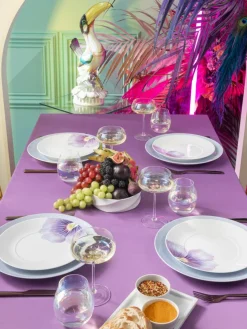 Handgemaakte dinerborden Cosmopolitan van porselein, 2 stuks
