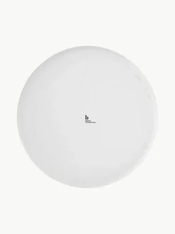 Handgemaakte dinerborden Salt van porselein, 4 stuks