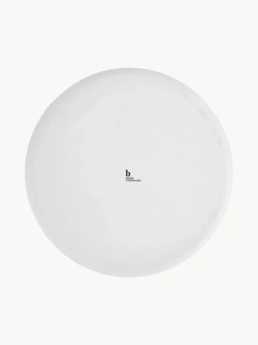 Handgemaakte dinerborden Salt van porselein, 4 stuks