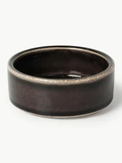 Handgemaakte dipschalen Nordic Coal, 4 stuks