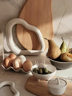 Handgemaakte dipschalen Nordic Vanilla, 4 stuks