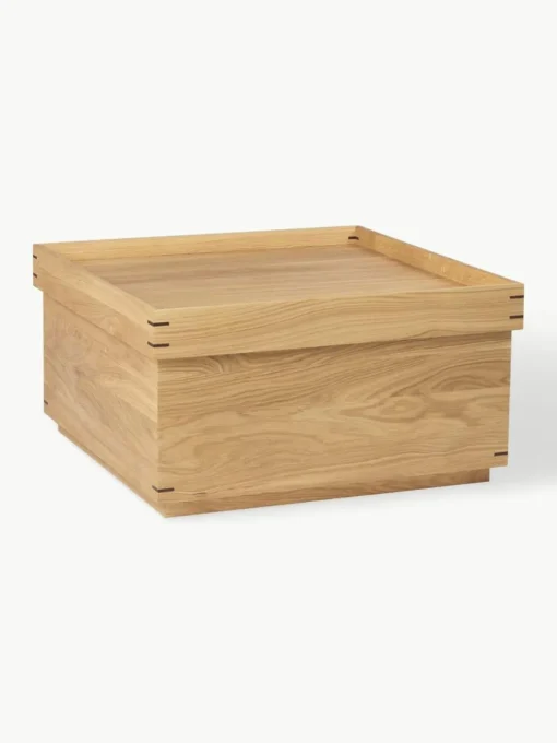 Handgemaakte eikenhouten salontafel Japanese met opbergruimte