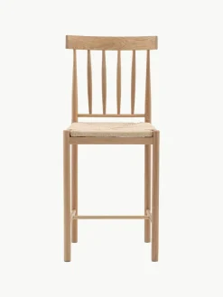 Handgemaakte eikenhouten barstoelen Eton, 2 stuks
