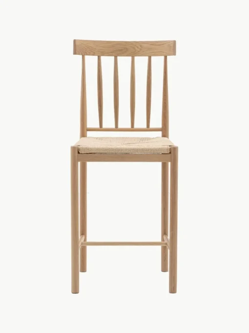 Handgemaakte eikenhouten barstoelen Eton, 2 stuks