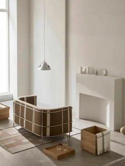 Handgemaakte eikenhouten bijzettafel Japanese met opbergruimte