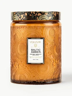 Handgemaakte geurkaars Japonica Collection (amberhars, sandelhout, cederhout & vanille orchidee)