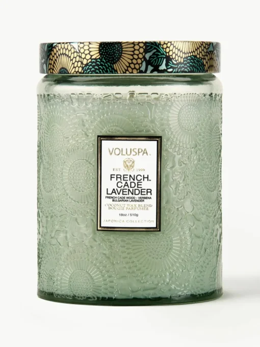 Handgemaakte geurkaars Japonica Collection (cade hout, verbena & lavendel)