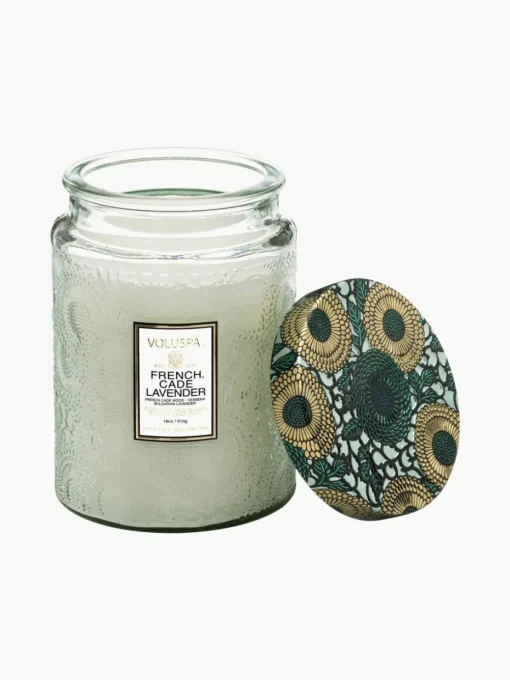 Handgemaakte geurkaars Japonica Collection (cade hout, verbena & lavendel)