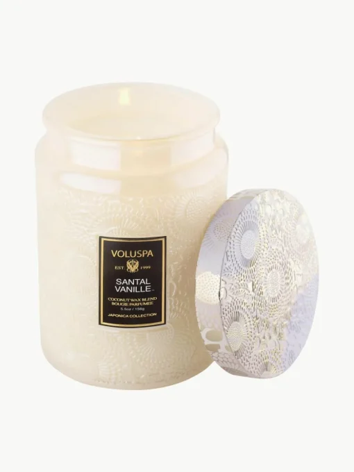 Handgemaakte geurkaars Japonica Collection (santal, bourbon vanille & oud)