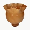 Handgemaakte glazen vaas Calyx, H 24 cm