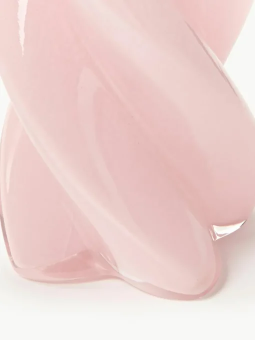 Handgemaakte glazen vaas Marshmallow, H 20 cm