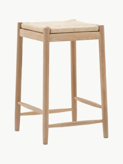 Handgemaakte hocker Eton van eikenhout