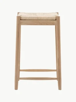 Handgemaakte hocker Eton van eikenhout