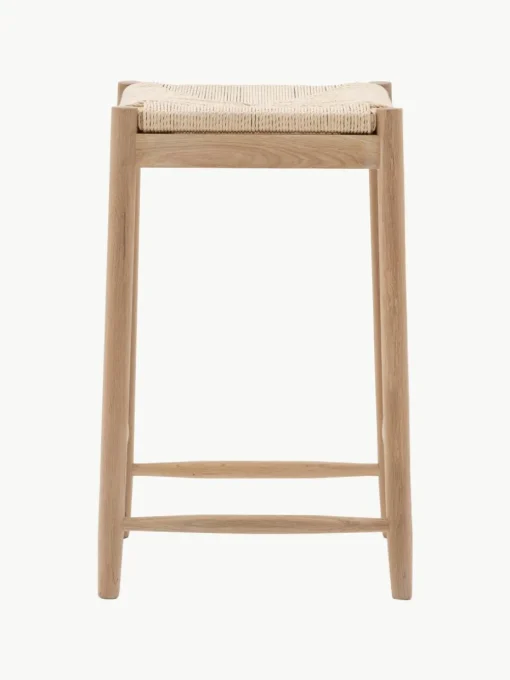 Handgemaakte hocker Eton van eikenhout