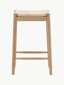 Handgemaakte hocker Eton van eikenhout