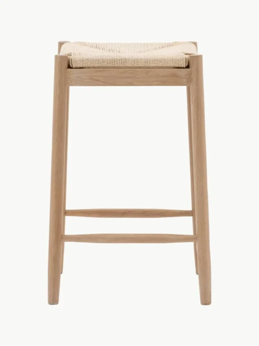 Handgemaakte hocker Eton van eikenhout