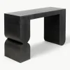 Handgemaakte houten console Curve