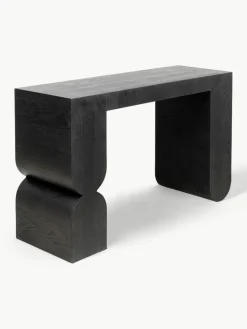 Handgemaakte houten console Curve