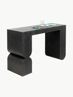 Handgemaakte houten console Curve